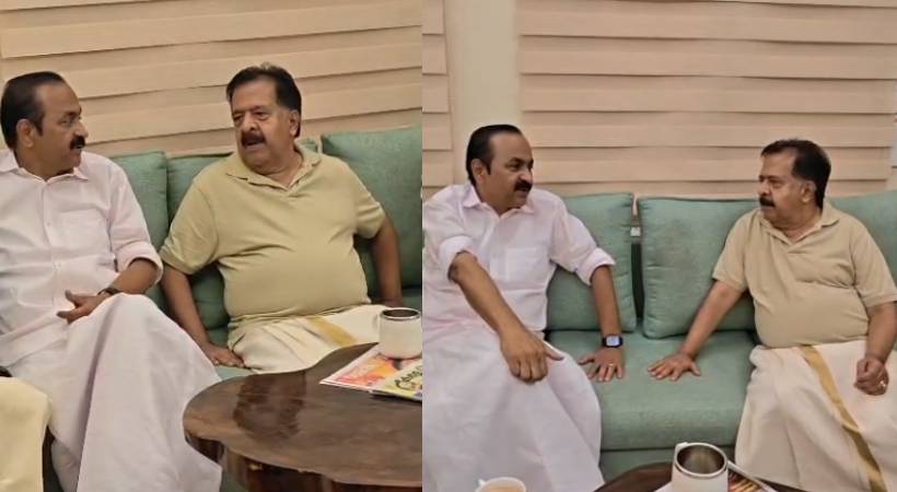 ചെന്നിത്തലയെ അനുനയിപ്പിക്കാൻ വി.ഡി. സതീശൻ നേരിട്ടെത്തി